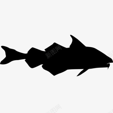 海鲜绿色食品黑线鳕动物鱼海鲜水图标图标