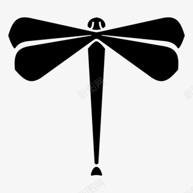 蜻蜓昆虫翅膀图标图标