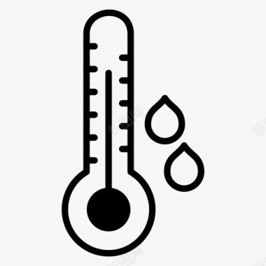 手拿温度计温度计冷热科学温度图标图标