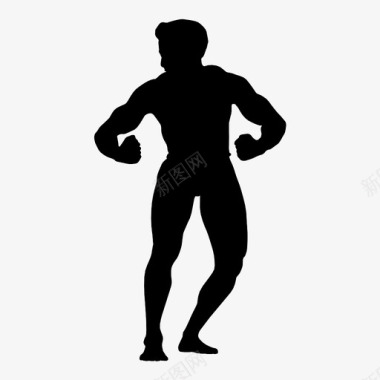 健美健身男人图标图标