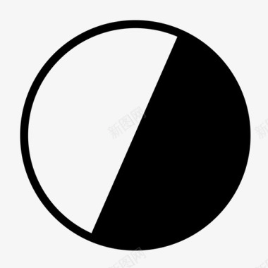 月亮黑色圆形图标图标
