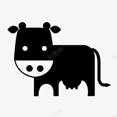 强壮的牛牛动物牛肉图标图标