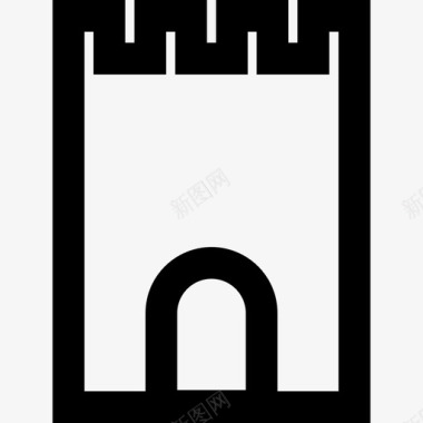 避难所塔建筑城堡图标图标