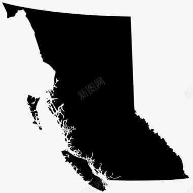 不列颠哥伦比亚省加拿大位置图标图标