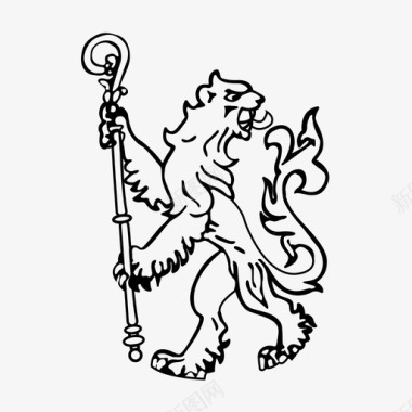 切尔西狮子动物徽章图标图标