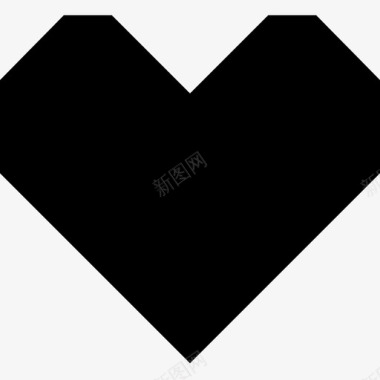 heart心形方形像素化图标图标