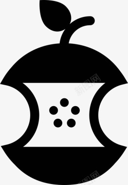 苹果核食品水果图标图标