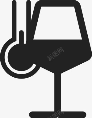 葡萄酒温度红酒酒杯图标图标