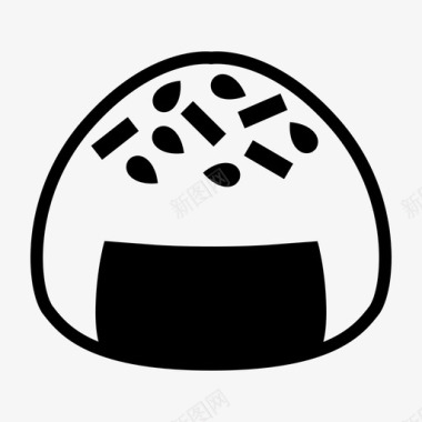 奥尼吉里饭团寿司图标图标