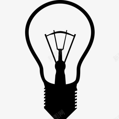 光亮折射灯泡光亮想法图标图标