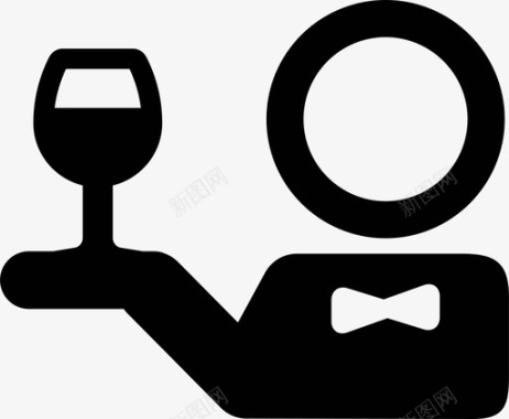 客房服务酒类管家饮料帮手图标图标