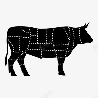 牛腩肉肉里脊牛图标图标