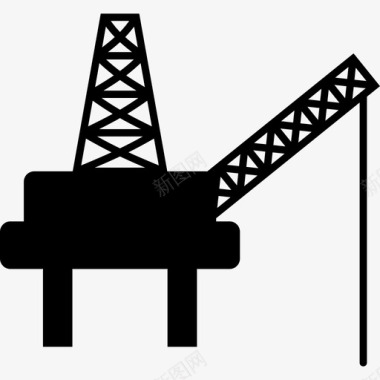 平台石油钻机钻井石油图标图标
