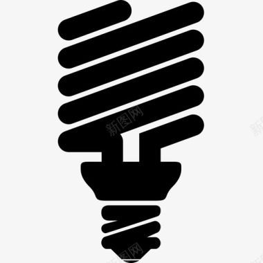 荧光灯泡电能源节能可持续发展图标图标