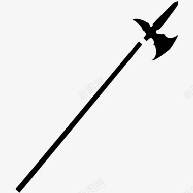 中世纪戟战斗中世纪剑战争图标图标