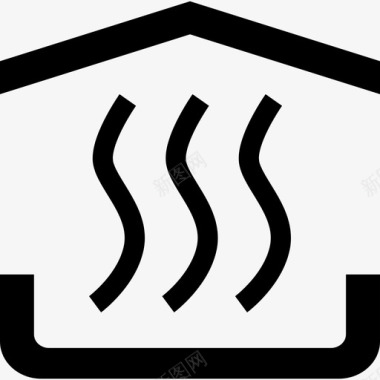 蒸汽房热水房桑拿图标图标