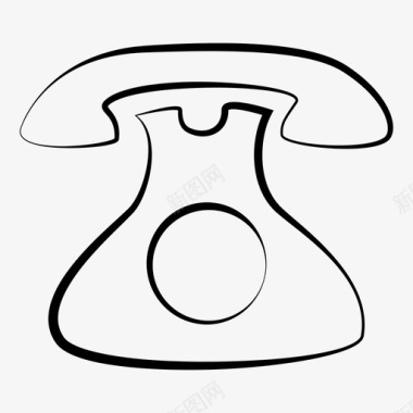 向左旋转电话通讯拨号图标图标