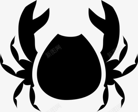 海鲜绿色食品螃蟹动物甲壳类动物图标图标