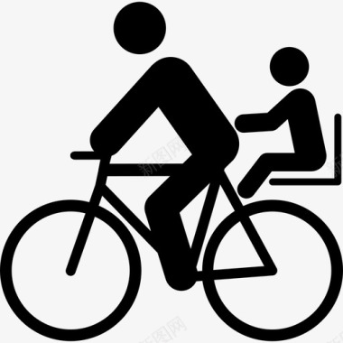 儿童自行车座图标图标