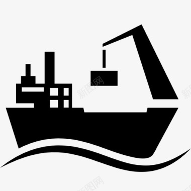 船船船运货物运输图标图标