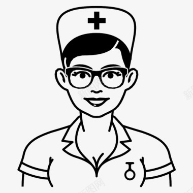 护士护士医生女性图标图标