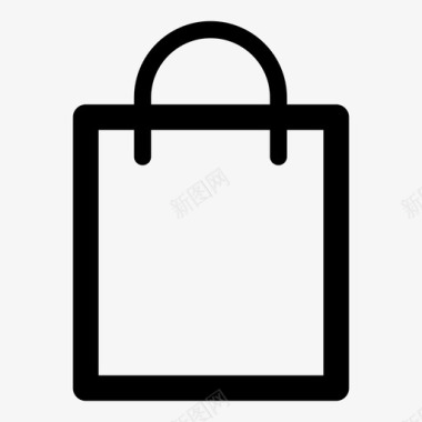棕色购物袋钱包午餐图标图标