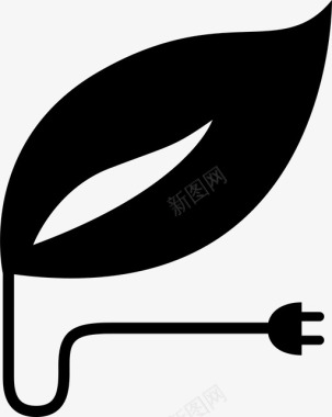绿色枣叶可持续能源环境绿色能源图标图标