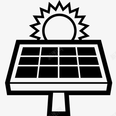 太阳能板太阳能板可持续发展阳光图标图标