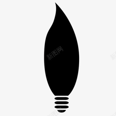 蜡烛灯泡明亮的蜡烛图标图标