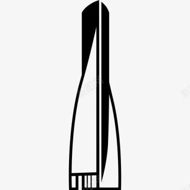 太空塔建筑马德里图标图标
