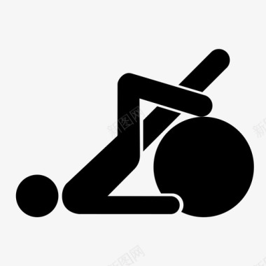 健身器械普拉提球运动图标图标