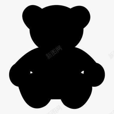 表情符号填充泰迪熊软玩具填充动物图标图标
