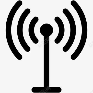 基础设施天线wi-fi波浪图标图标