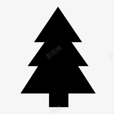 冬天的标志树松树公园图标图标