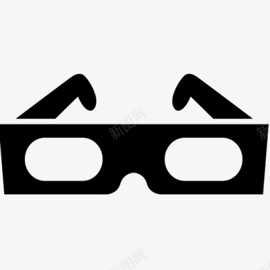 扁平化3D眼镜3d眼镜眼镜电影图标图标