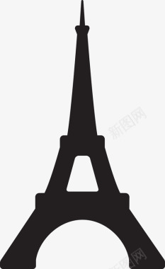旅游小镇埃菲尔铁塔法国纪念碑巴黎旅游图标图标