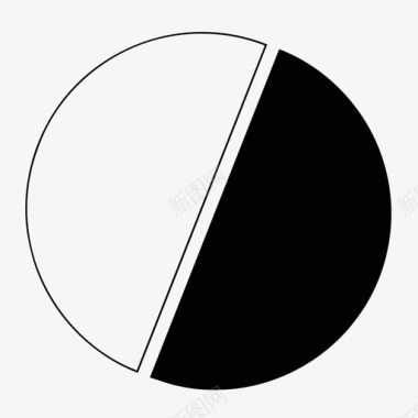 业务饼图50%业务数据百分比图标图标
