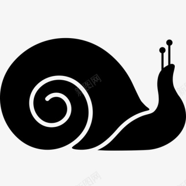 蜗牛动物壳图标图标