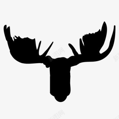 麋鹿麋鹿动物鹿角图标图标