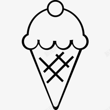 冰淇淋冰淇淋甜点食物图标图标