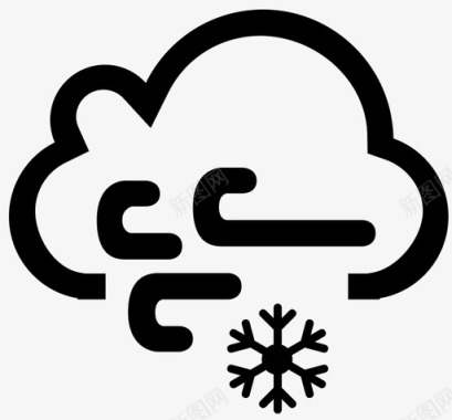 窗外下雪雪和风云预报图标图标