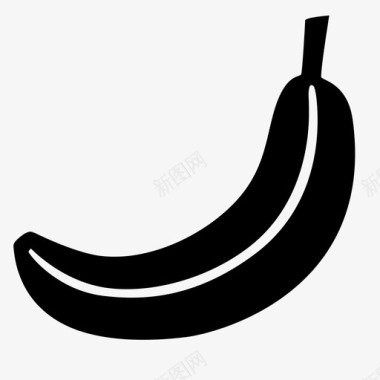 香蕉早餐食物水果健康图标图标