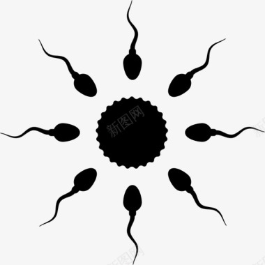 细胞受孕获胜者精子图标图标