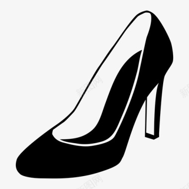 女士高跟鞋高跟鞋时尚女性图标图标
