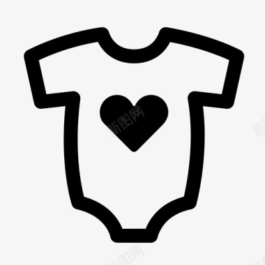 孩子和婴儿紧身衣幼儿装儿童图标图标