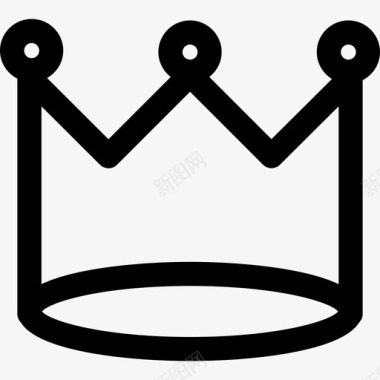 皇冠的基本简单形状皇冠图标图标