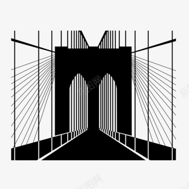 桥梁桩基桥梁建筑布鲁克林图标图标