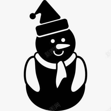 圣诞雪人黑色变种圣诞老人图标图标
