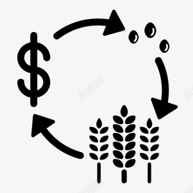 粮食素材投资种子奖励图标图标
