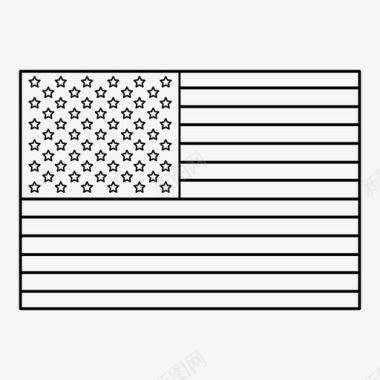 美国国旗爱国者星星图标图标